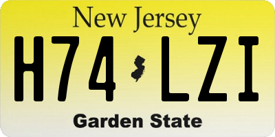 NJ license plate H74LZI
