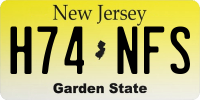 NJ license plate H74NFS