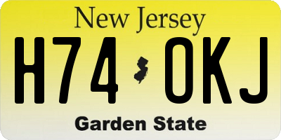 NJ license plate H74OKJ