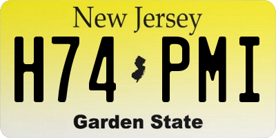 NJ license plate H74PMI