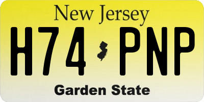 NJ license plate H74PNP