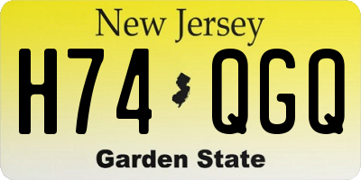 NJ license plate H74QGQ