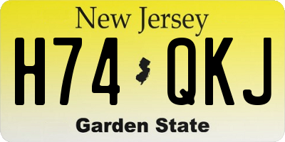 NJ license plate H74QKJ