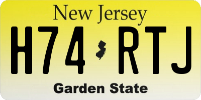 NJ license plate H74RTJ