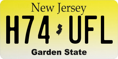 NJ license plate H74UFL