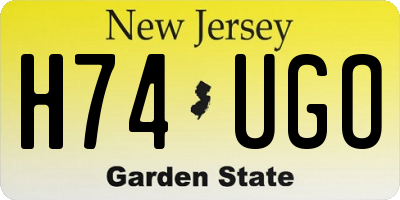 NJ license plate H74UGO
