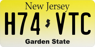 NJ license plate H74VTC