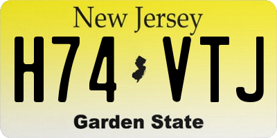 NJ license plate H74VTJ