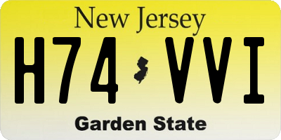 NJ license plate H74VVI