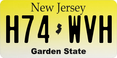 NJ license plate H74WVH