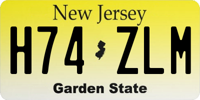 NJ license plate H74ZLM