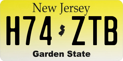 NJ license plate H74ZTB