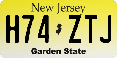 NJ license plate H74ZTJ
