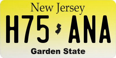 NJ license plate H75ANA