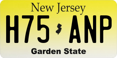 NJ license plate H75ANP