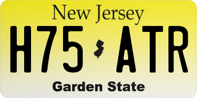 NJ license plate H75ATR