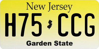 NJ license plate H75CCG