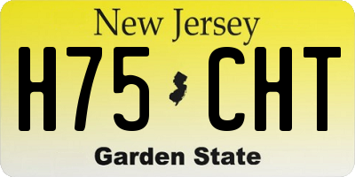NJ license plate H75CHT