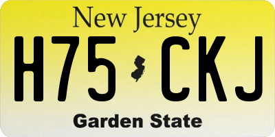 NJ license plate H75CKJ