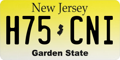 NJ license plate H75CNI