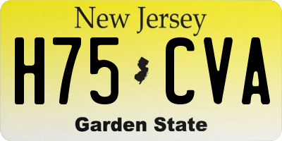 NJ license plate H75CVA