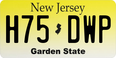NJ license plate H75DWP