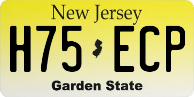 NJ license plate H75ECP