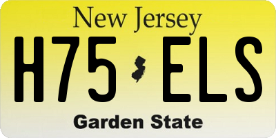 NJ license plate H75ELS