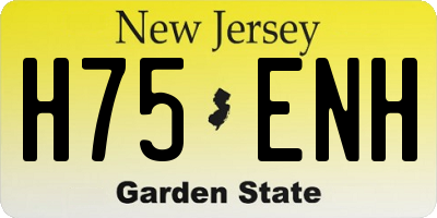 NJ license plate H75ENH