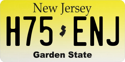 NJ license plate H75ENJ