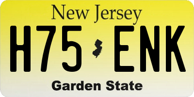 NJ license plate H75ENK