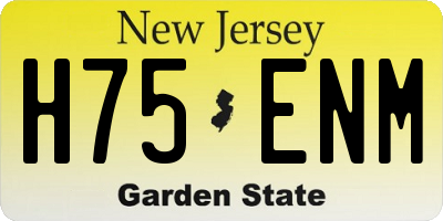 NJ license plate H75ENM