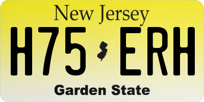NJ license plate H75ERH