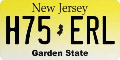NJ license plate H75ERL