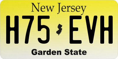NJ license plate H75EVH