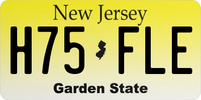 NJ license plate H75FLE