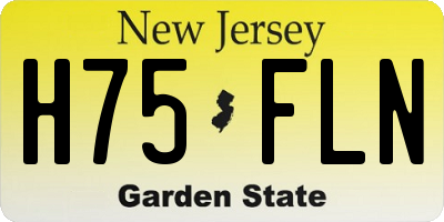 NJ license plate H75FLN