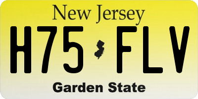 NJ license plate H75FLV