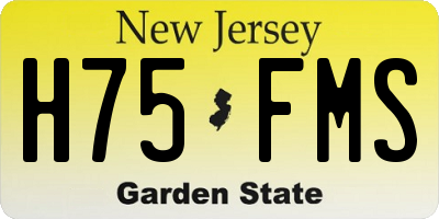 NJ license plate H75FMS