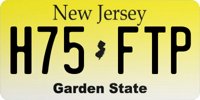 NJ license plate H75FTP