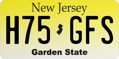 NJ license plate H75GFS