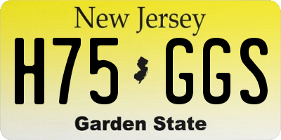 NJ license plate H75GGS