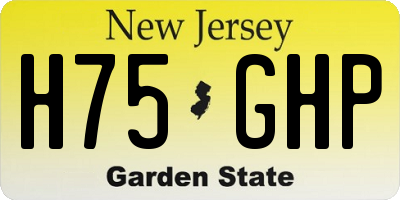 NJ license plate H75GHP