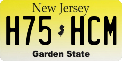 NJ license plate H75HCM