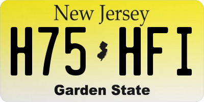 NJ license plate H75HFI