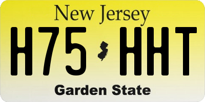 NJ license plate H75HHT