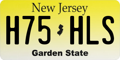 NJ license plate H75HLS