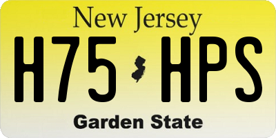 NJ license plate H75HPS
