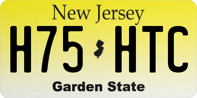 NJ license plate H75HTC