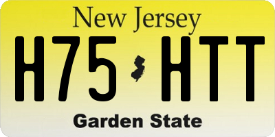 NJ license plate H75HTT